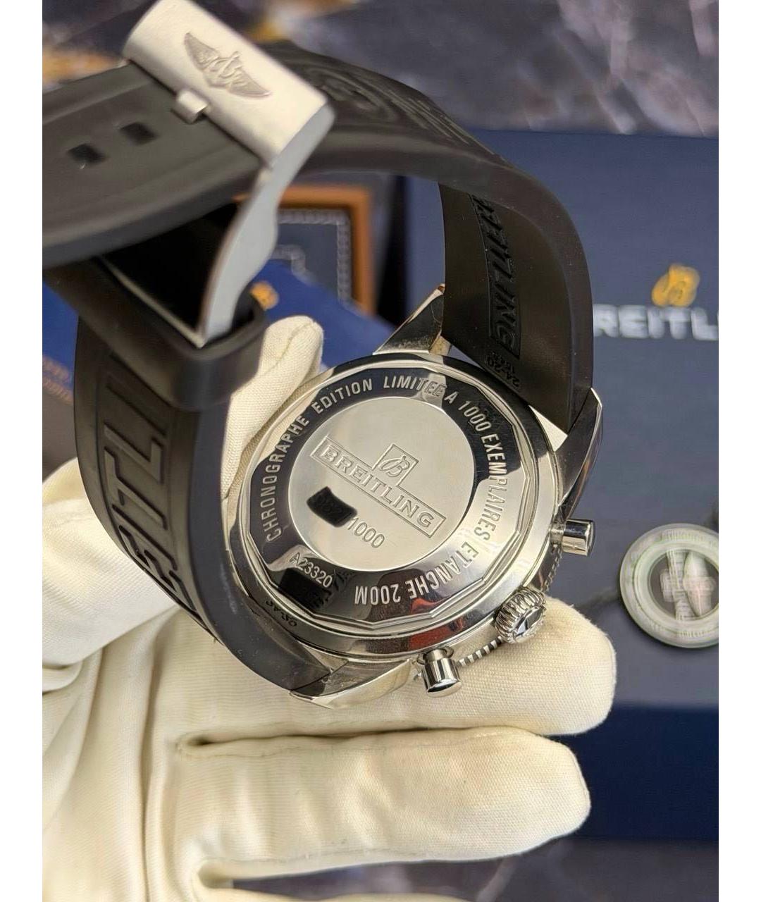 BREITLING Темно-синие металлические часы, фото 5