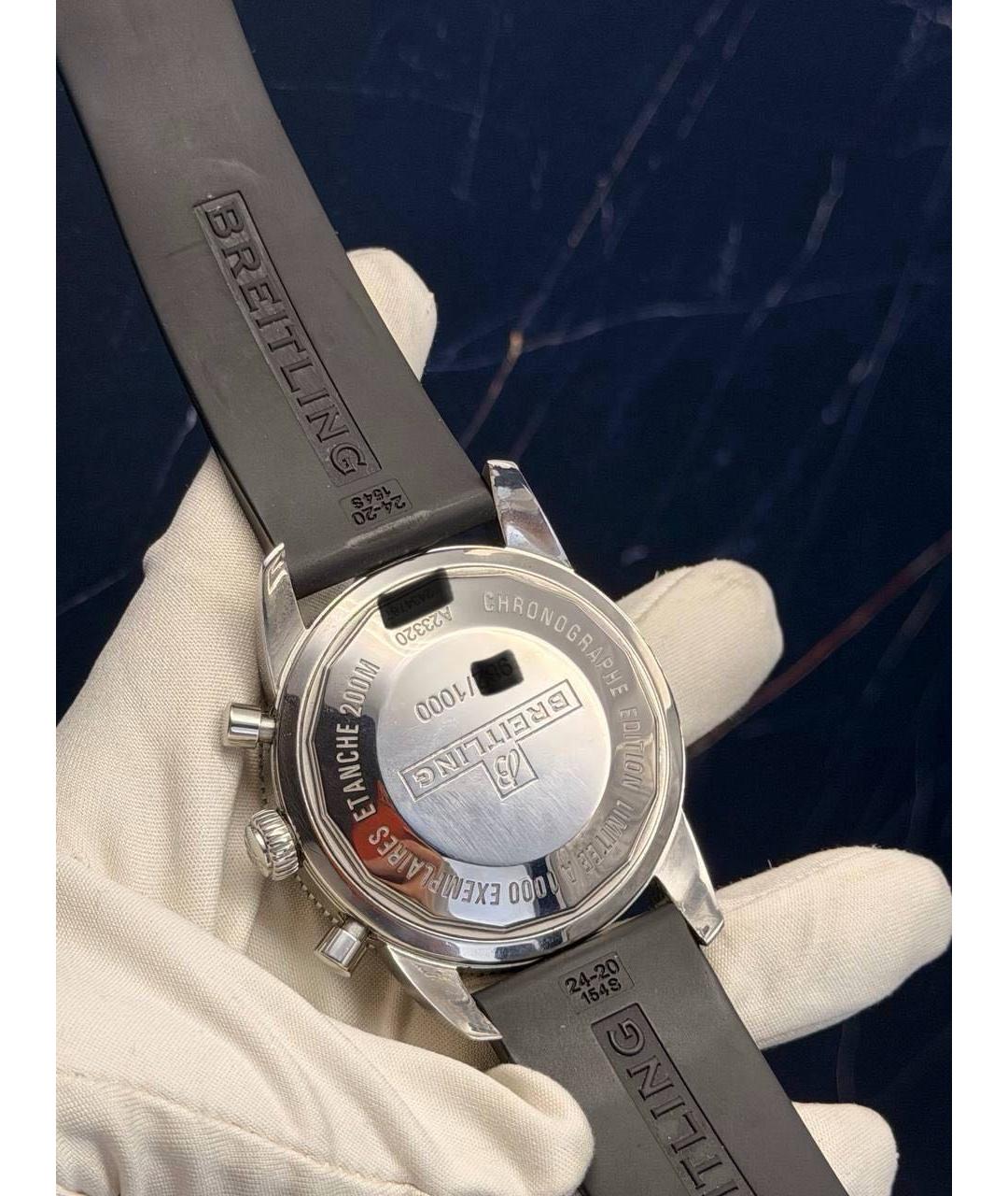 BREITLING Темно-синие металлические часы, фото 7