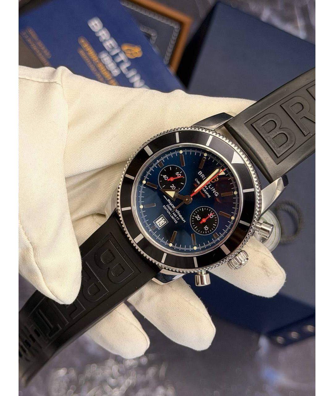 BREITLING Темно-синие металлические часы, фото 6