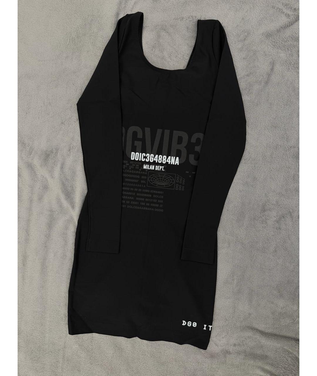 DOLCE&GABBANA Черное вискозное вечернее платье, фото 3