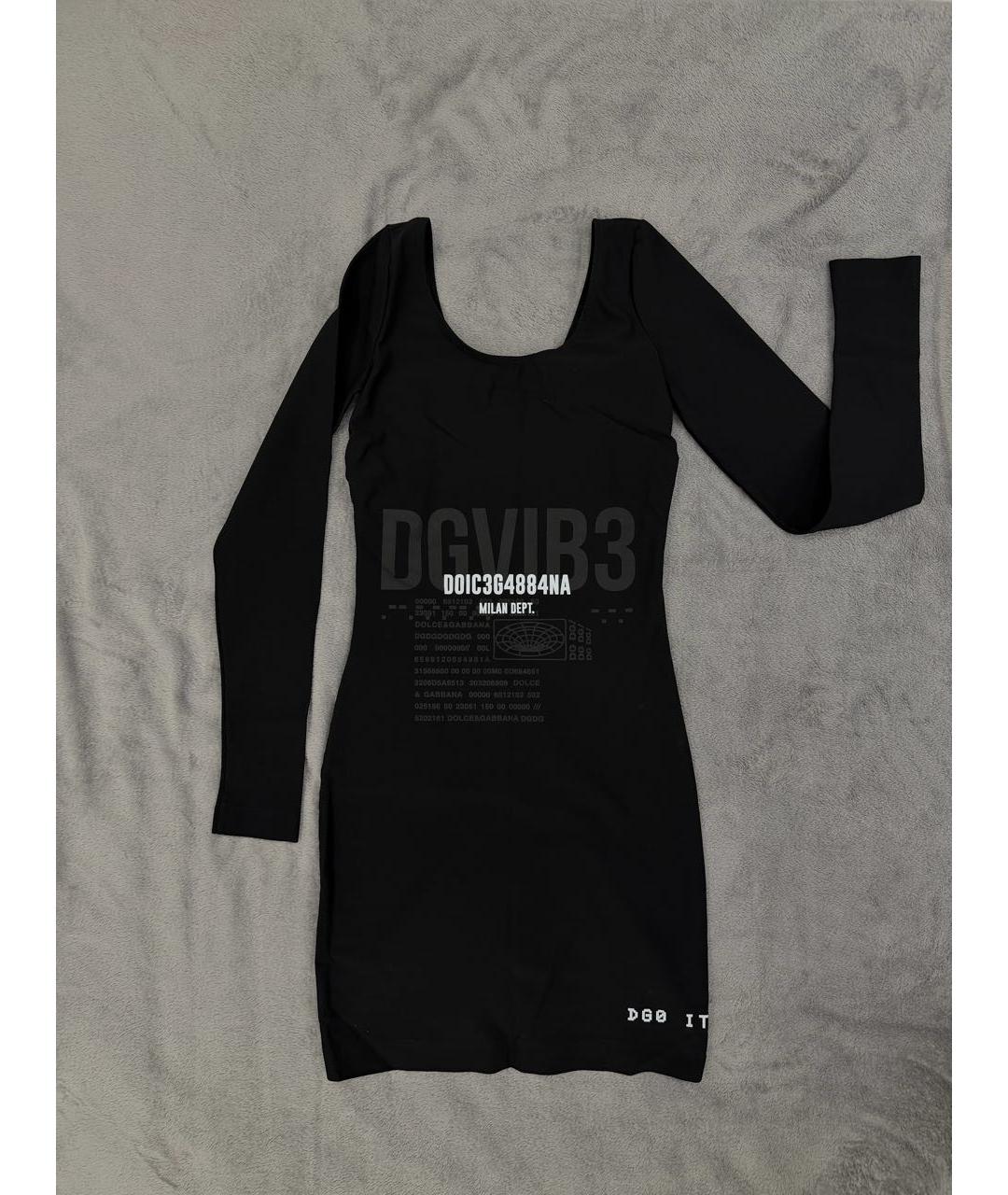 DOLCE&GABBANA Черное вискозное вечернее платье, фото 5