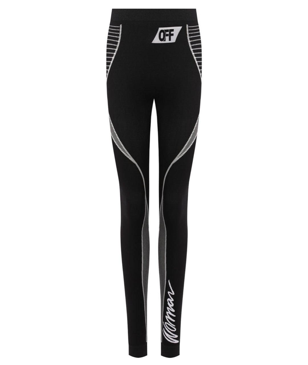 OFF-WHITE Черные полиамидовые леггинсы и велосипедки, фото 7