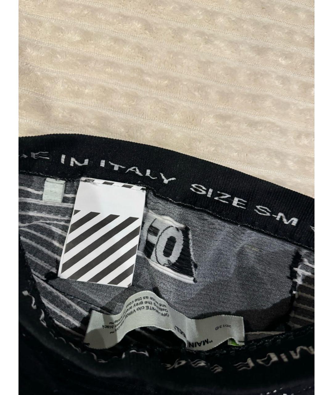 OFF-WHITE Черные полиамидовые леггинсы и велосипедки, фото 4