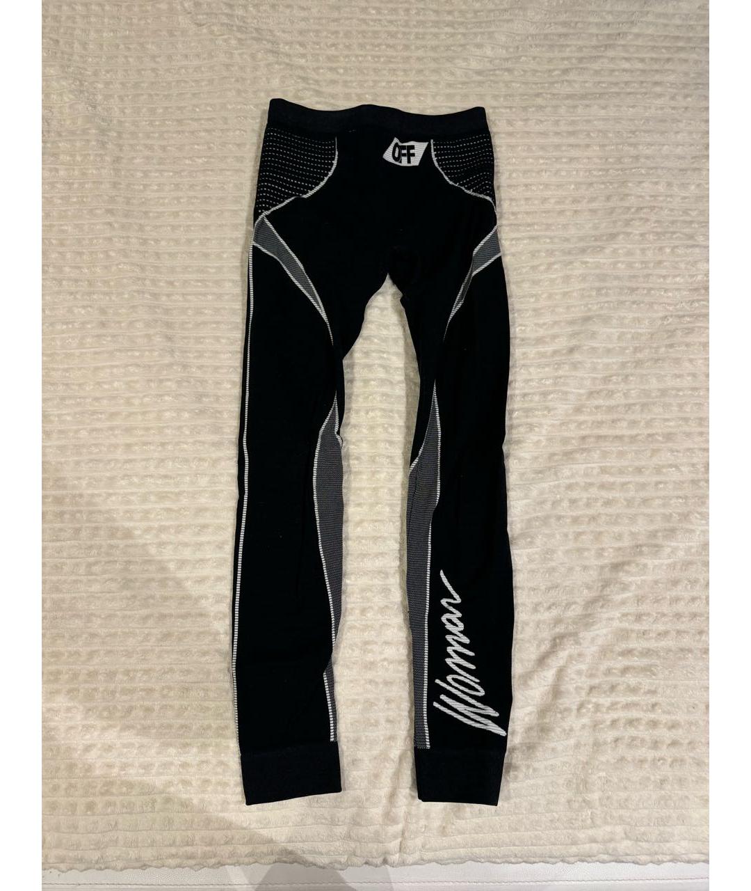 OFF-WHITE Черные полиамидовые леггинсы и велосипедки, фото 9