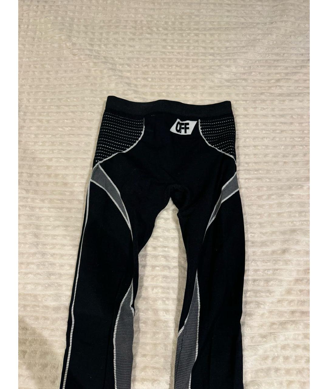 OFF-WHITE Черные полиамидовые леггинсы и велосипедки, фото 2