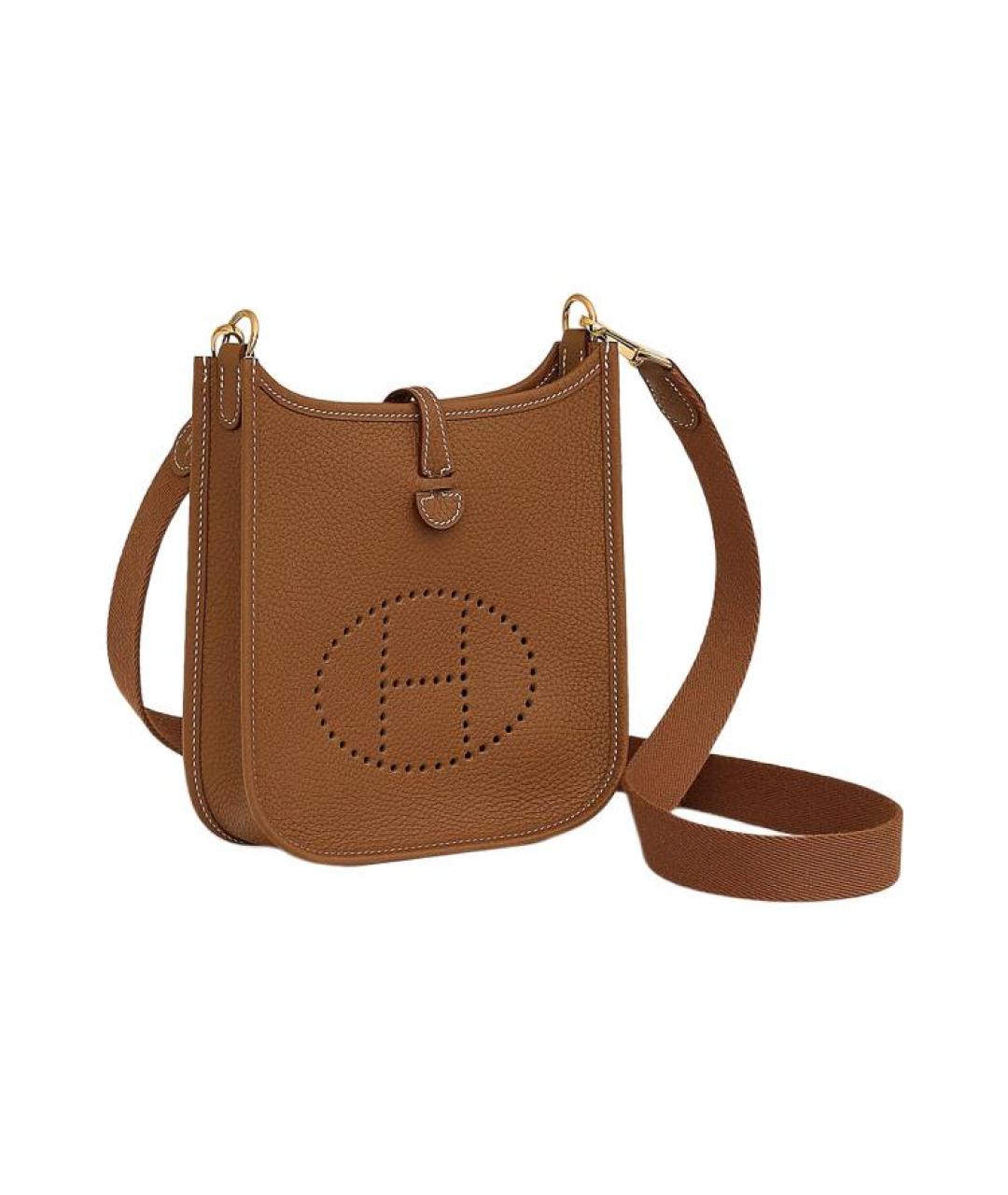 HERMES Коричневая кожаная сумка через плечо, фото 2