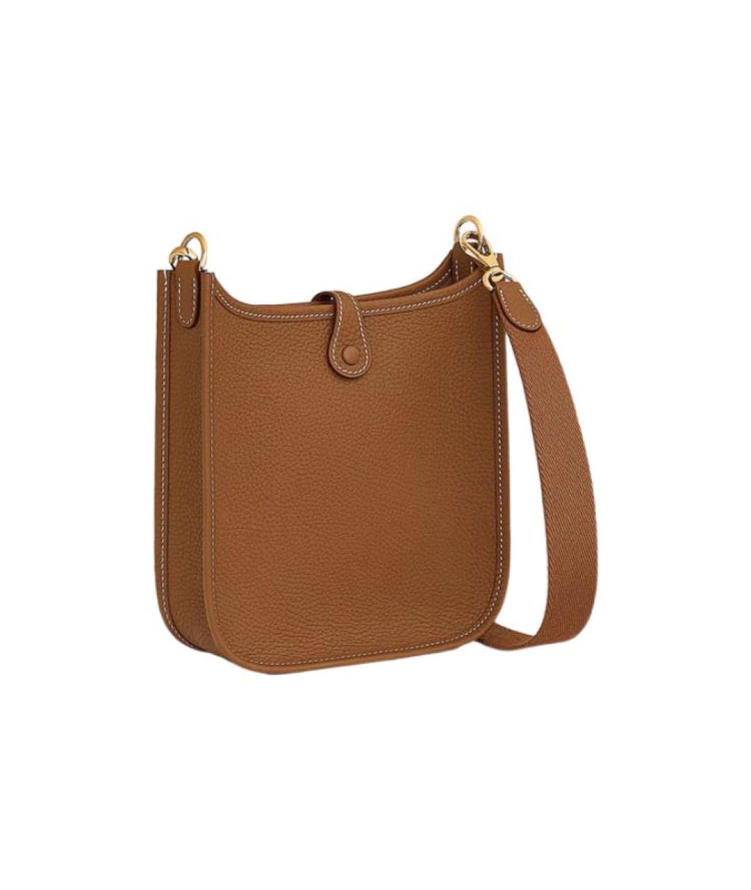 HERMES Коричневая кожаная сумка через плечо, фото 3