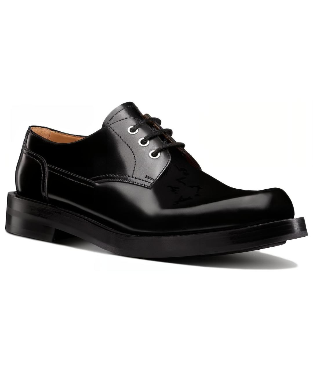 CHRISTIAN DIOR Черные кожаные туфли, фото 4