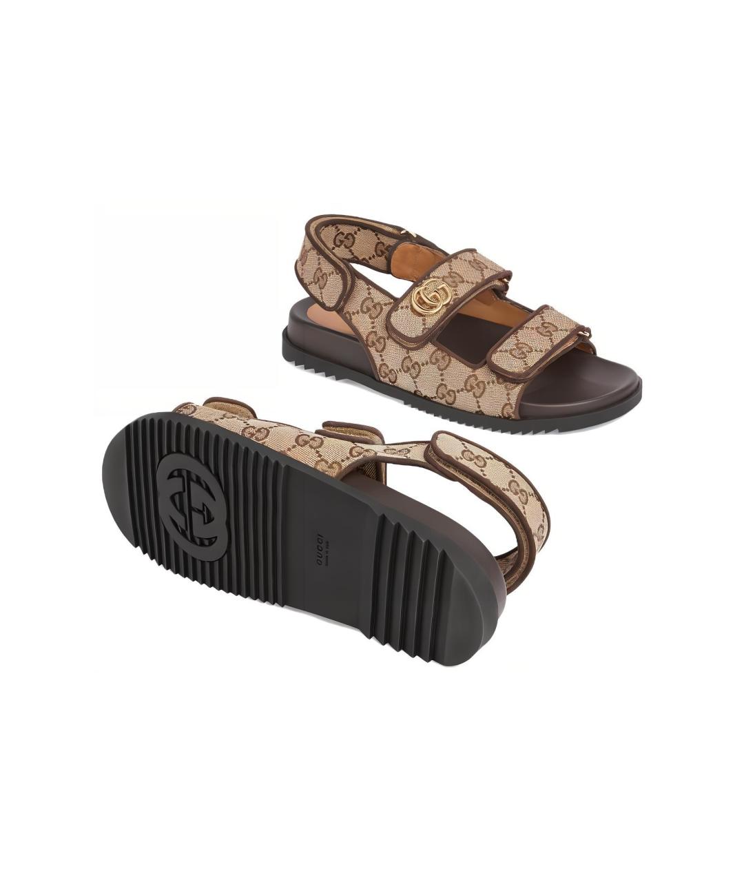 GUCCI Коричневые сандалии, фото 5