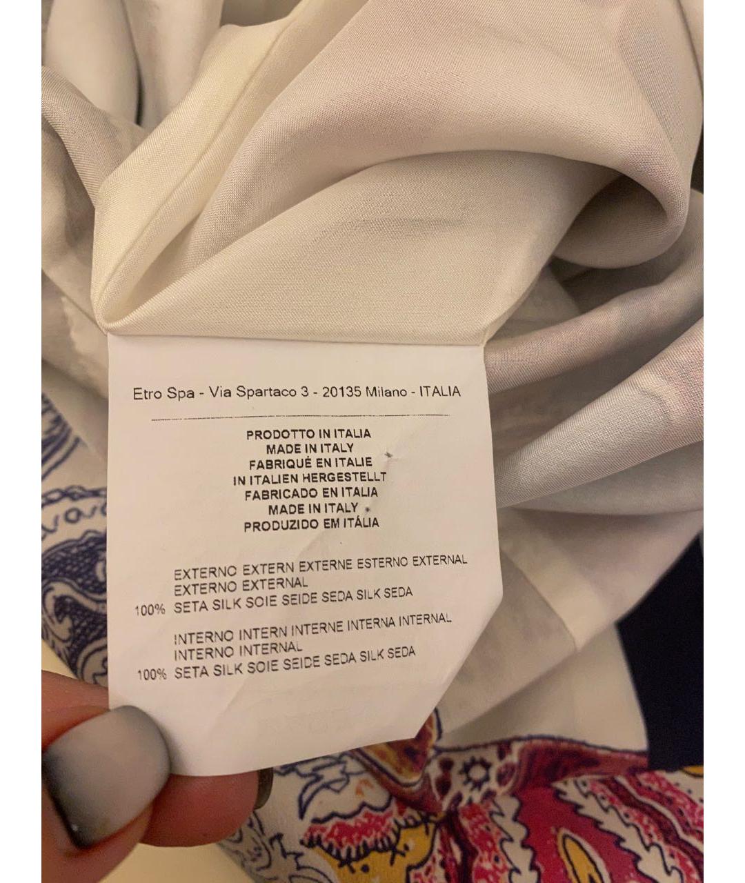 ETRO Мульти шелковое коктейльное платье, фото 7
