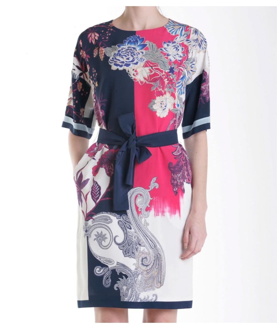 ETRO Мульти шелковое коктейльное платье, фото 3