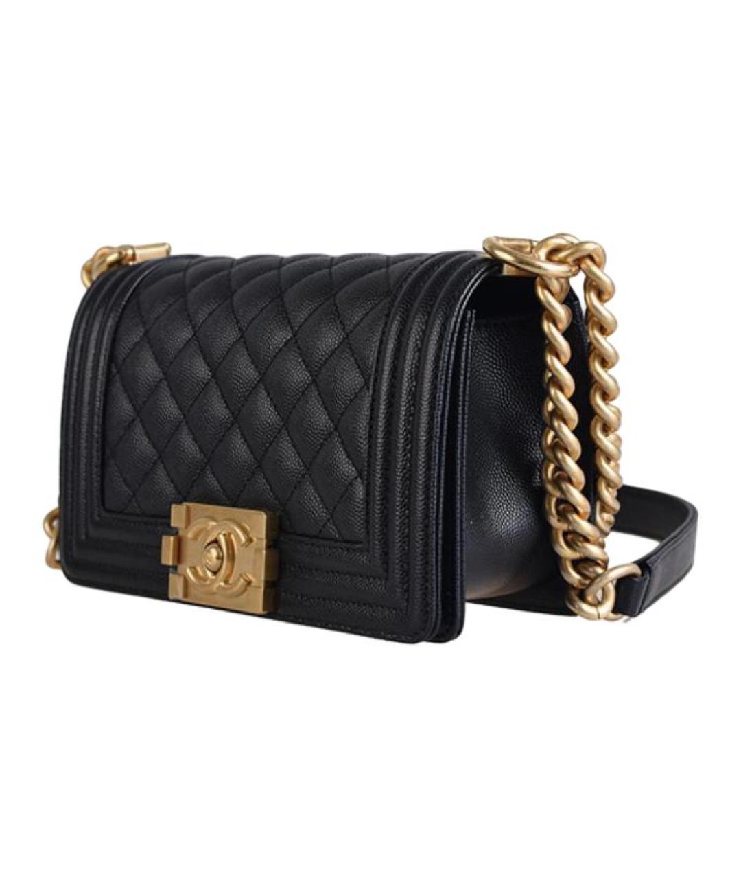 CHANEL Черная кожаная сумка через плечо, фото 2