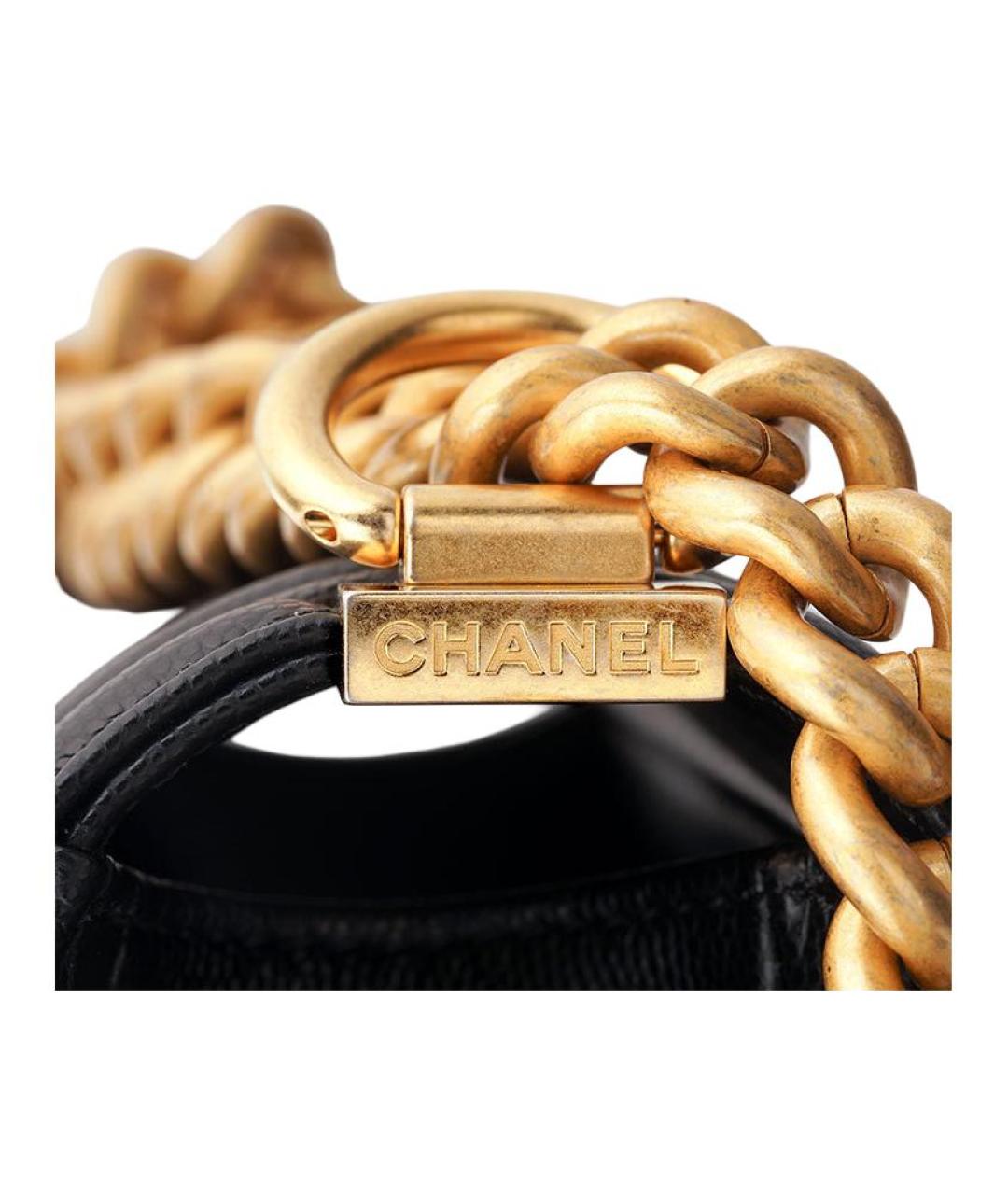 CHANEL Черная кожаная сумка через плечо, фото 5