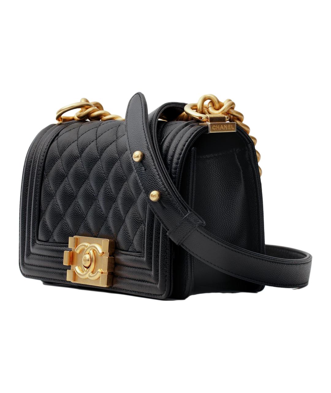 CHANEL Черная кожаная сумка через плечо, фото 3