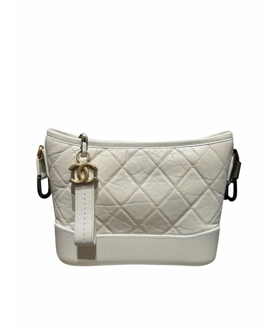 CHANEL Белая кожаная сумка через плечо, фото 8