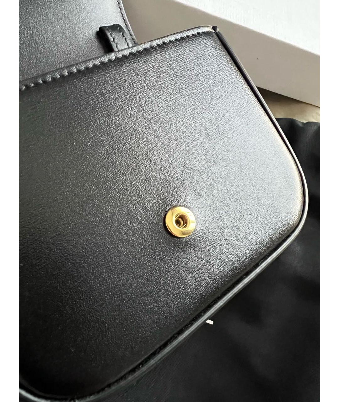 CELINE Черная кожаная сумка через плечо, фото 7