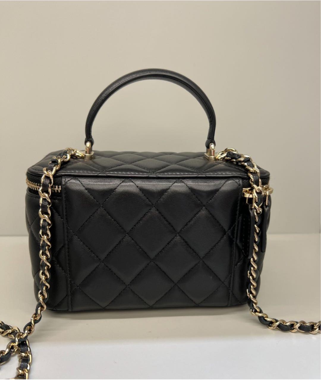 CHANEL Черная кожаная сумка через плечо, фото 5