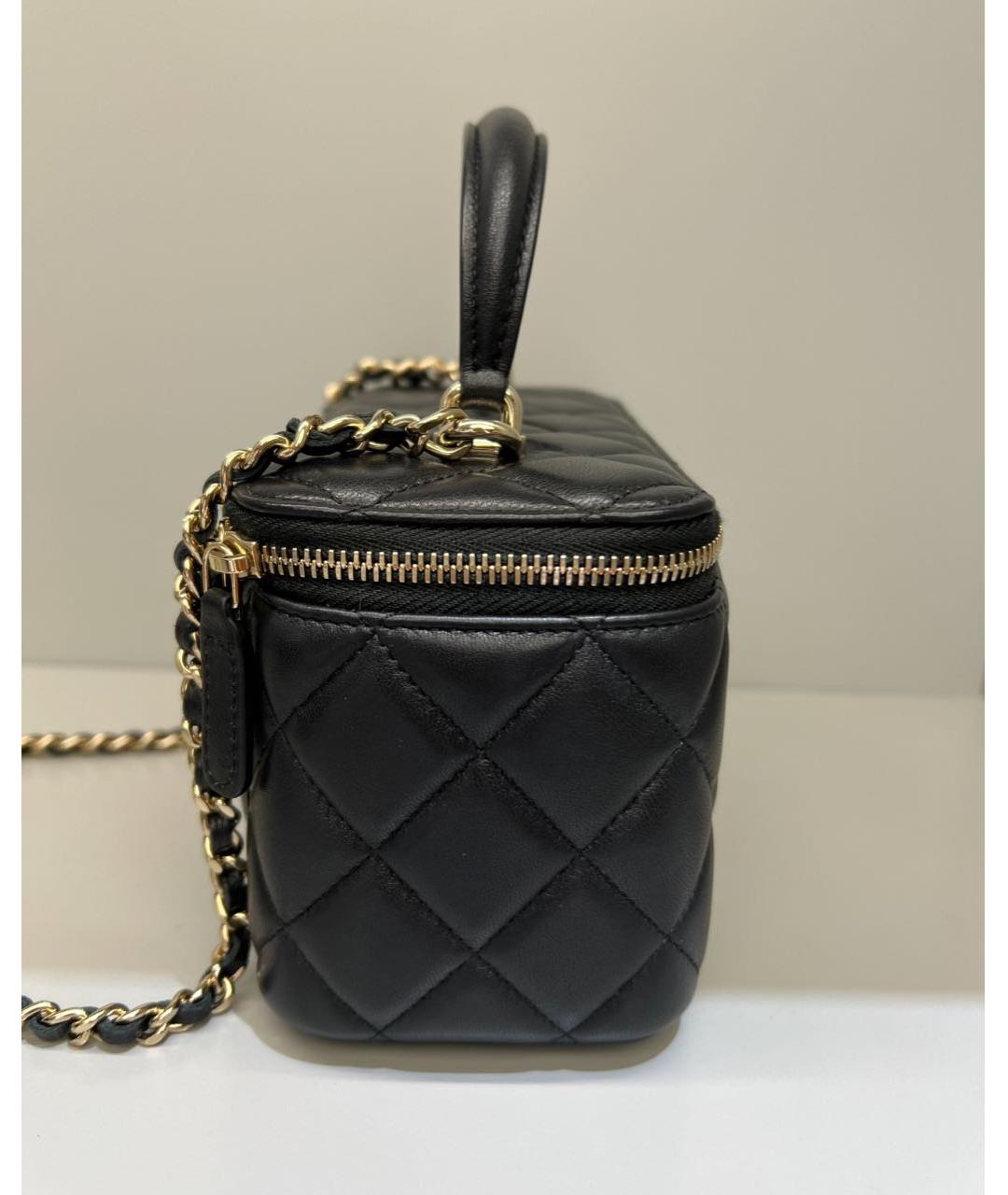 CHANEL Черная кожаная сумка через плечо, фото 4