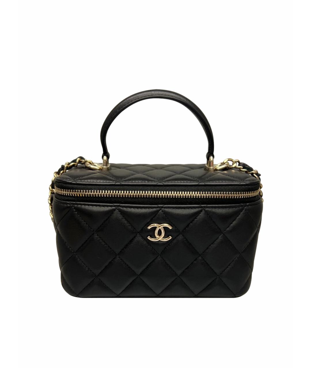 CHANEL Черная кожаная сумка через плечо, фото 6