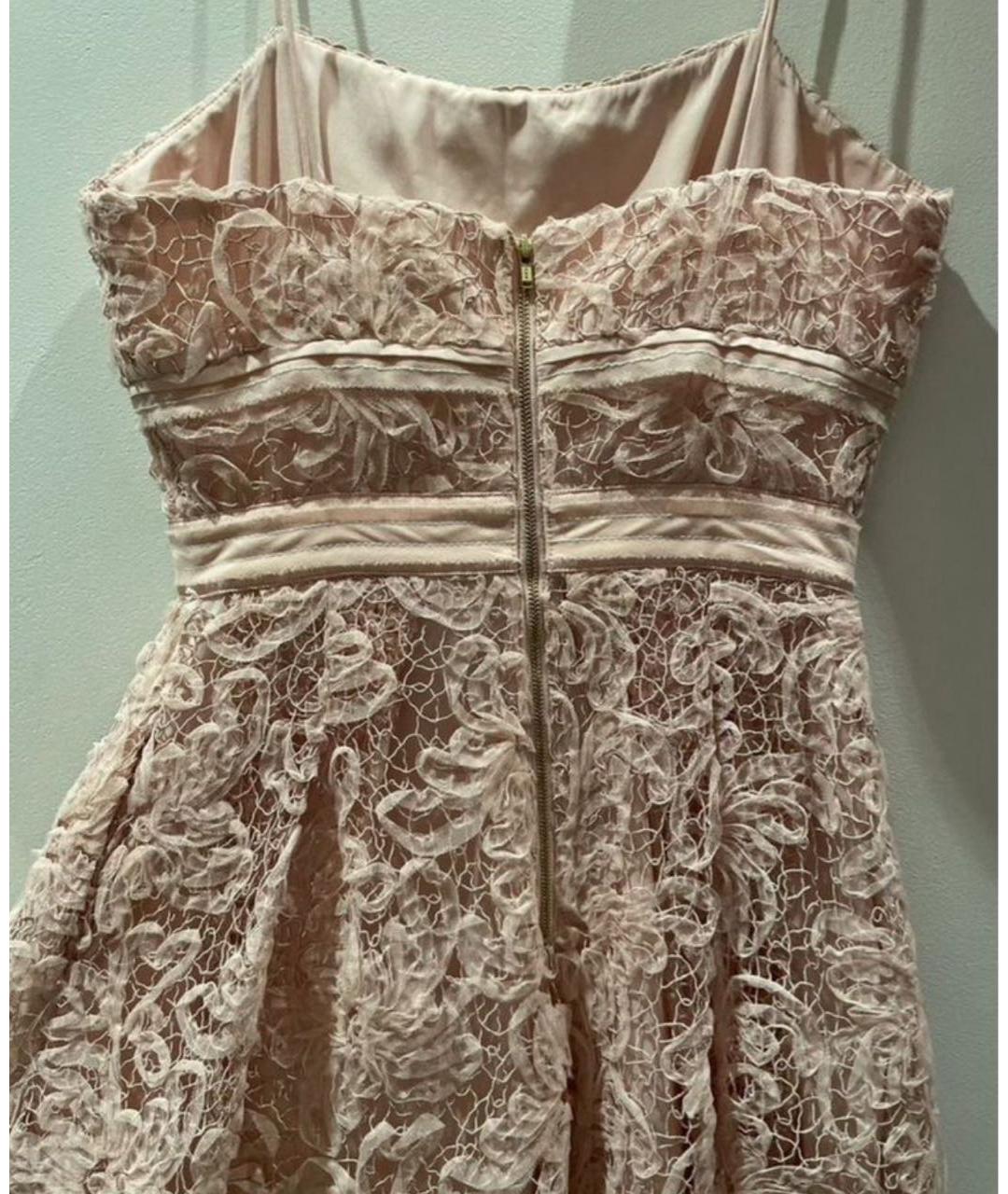 SELF-PORTRAIT Розовое кружевное вечернее платье, фото 6