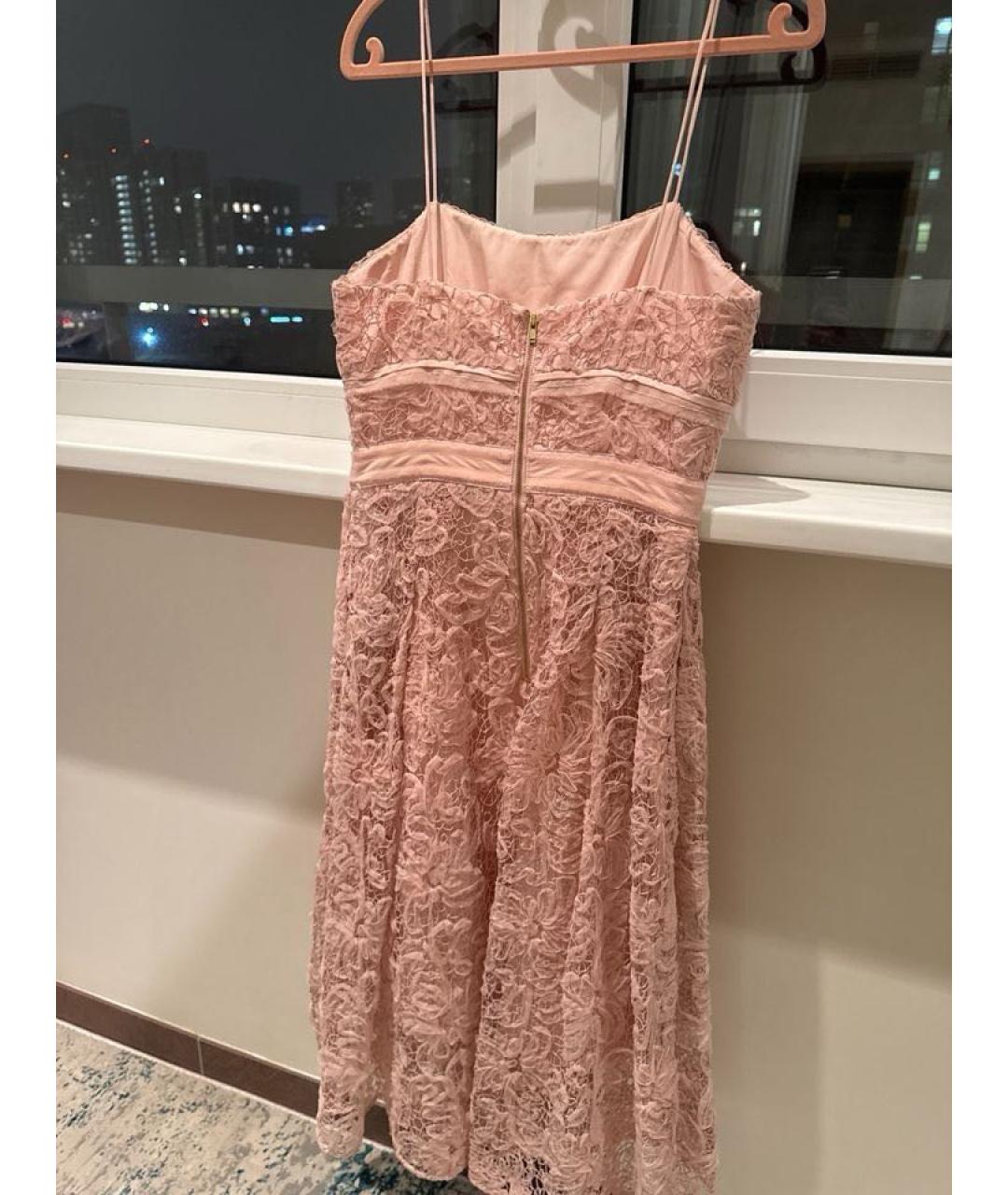 SELF-PORTRAIT Розовое кружевное вечернее платье, фото 2