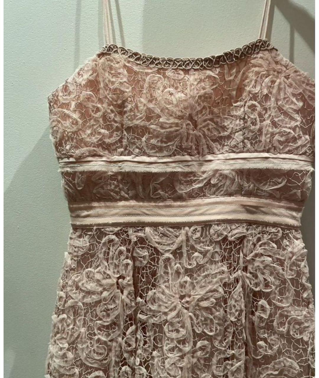 SELF-PORTRAIT Розовое кружевное вечернее платье, фото 5