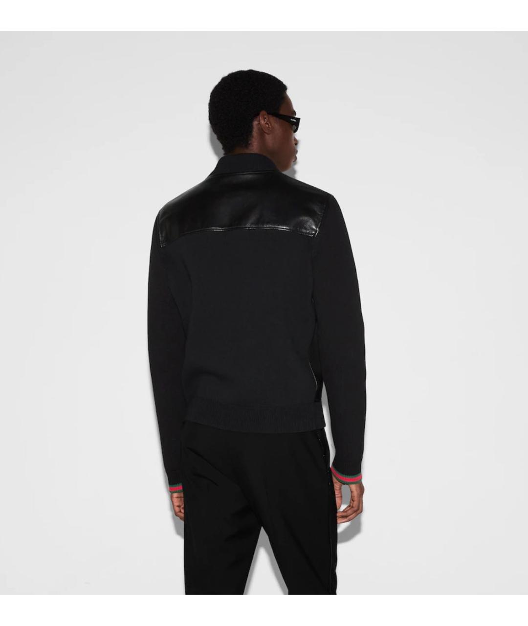 GUCCI Черная кожаная куртка, фото 3