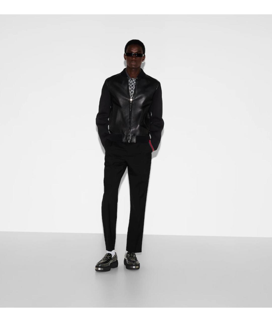 GUCCI Черная кожаная куртка, фото 6