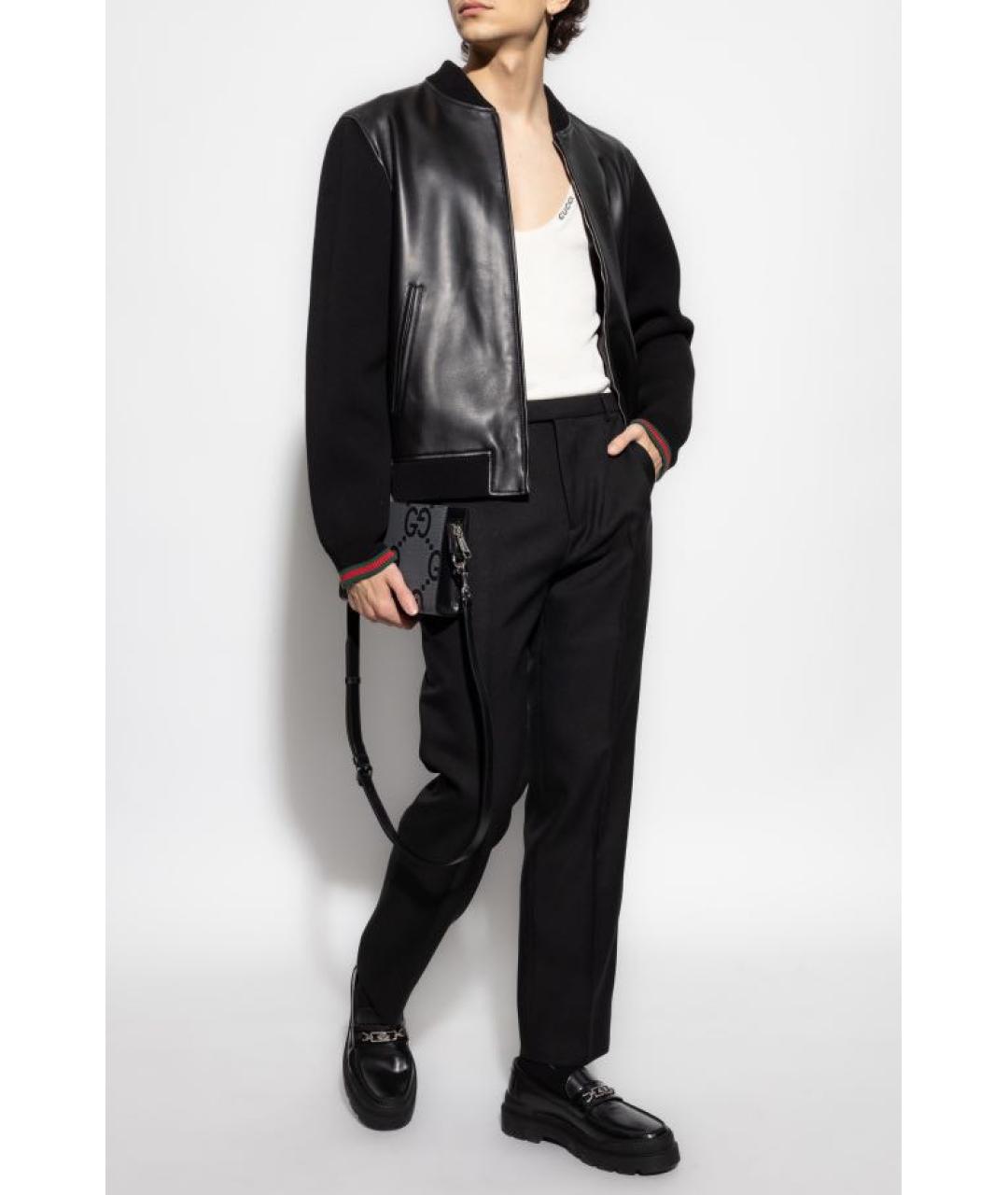 GUCCI Черная кожаная куртка, фото 7