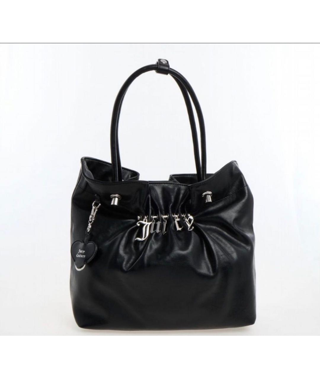 JUICY COUTURE Черная сумка с короткими ручками из искусственной кожи, фото 8