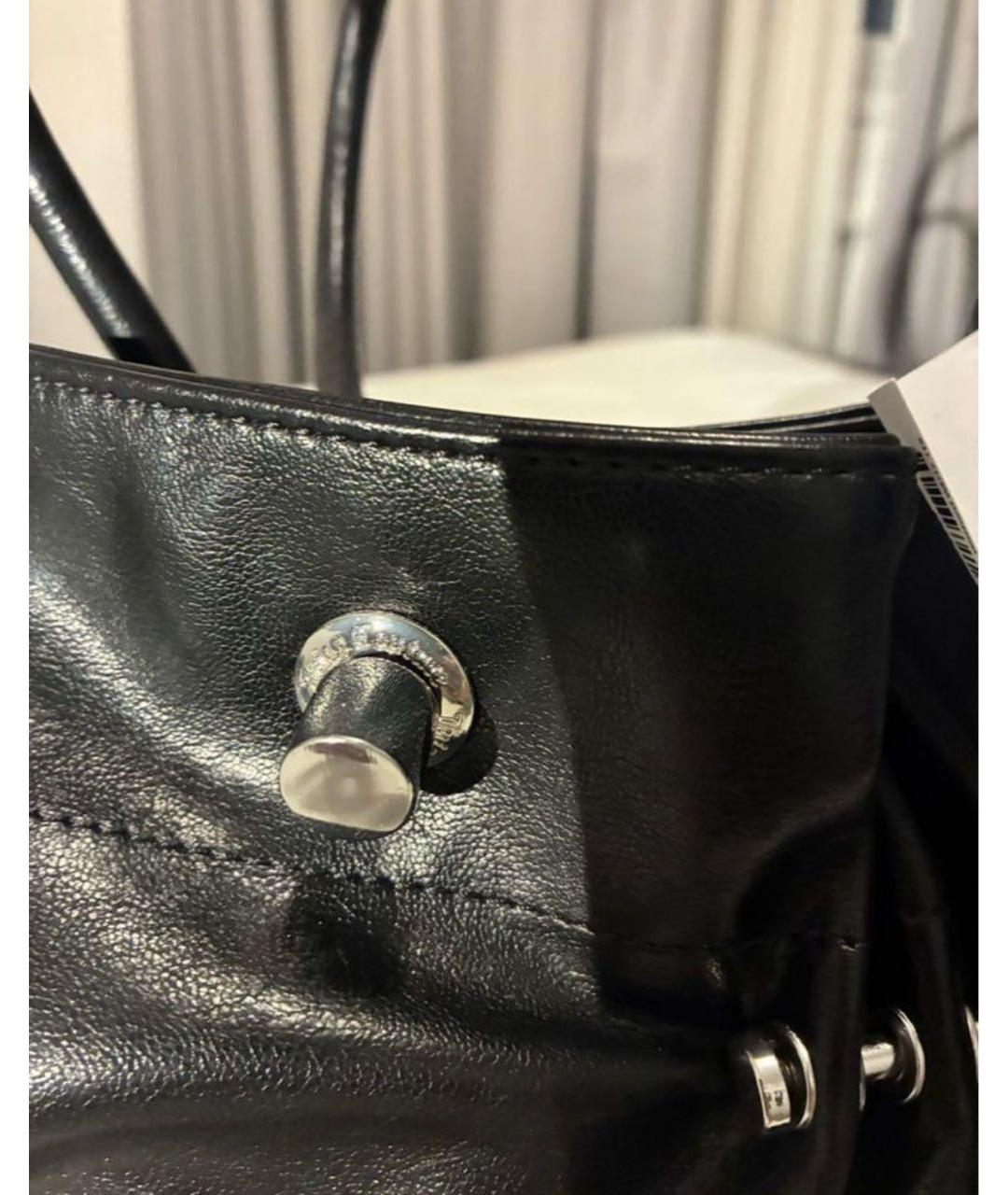 JUICY COUTURE Черная сумка с короткими ручками из искусственной кожи, фото 4