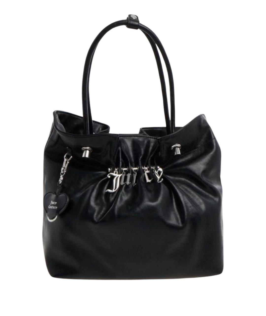 JUICY COUTURE Черная сумка с короткими ручками из искусственной кожи, фото 1