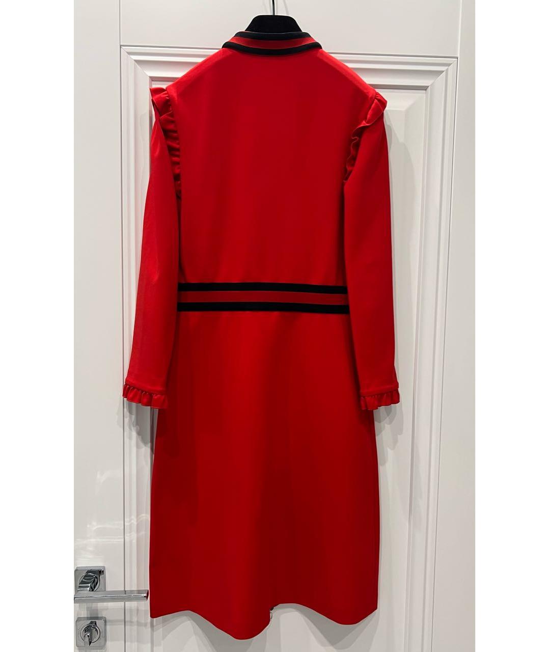 GUCCI Красное хлопко-эластановое коктейльное платье, фото 2