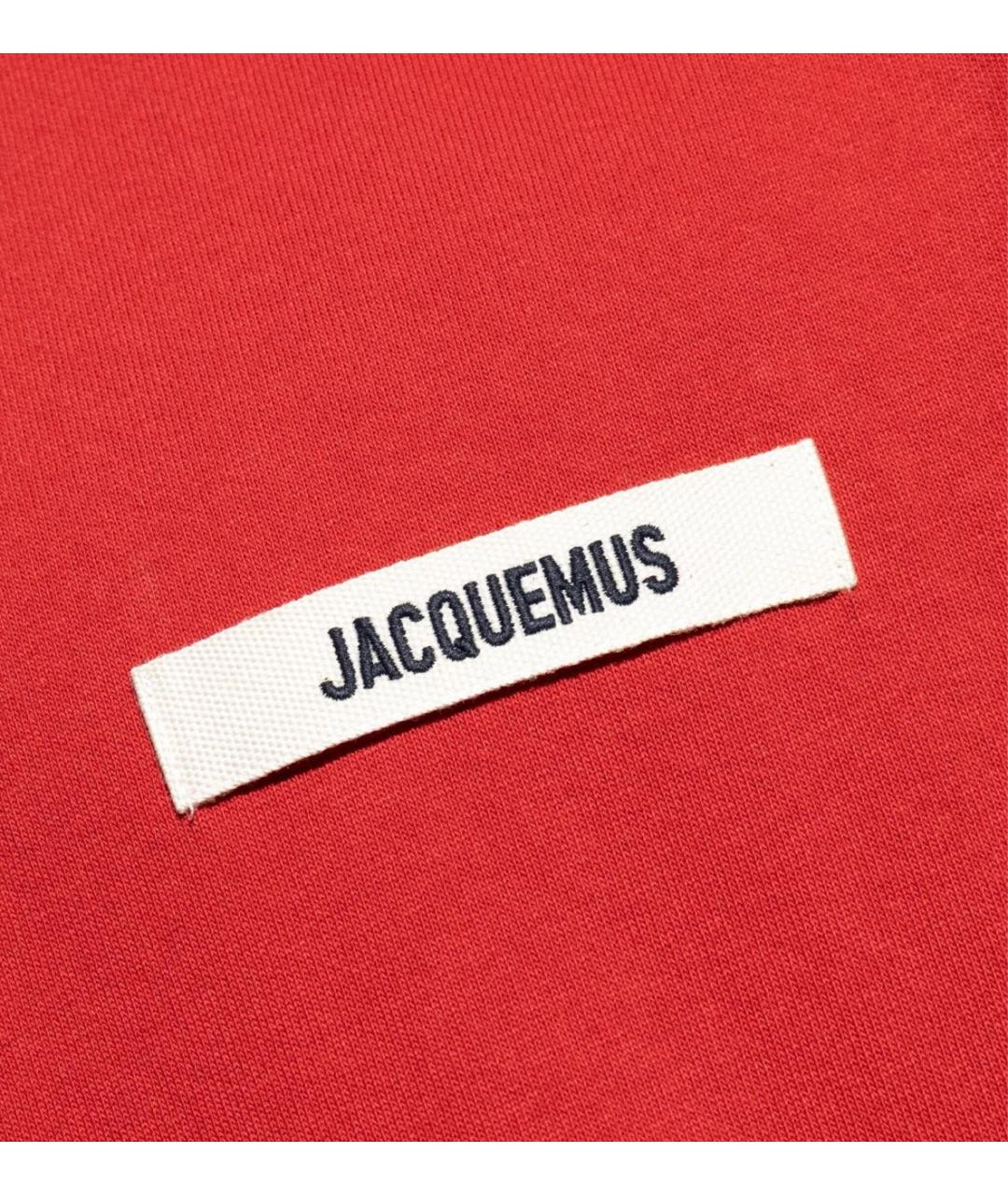 JACQUEMUS Красная хлопковая футболка, фото 2