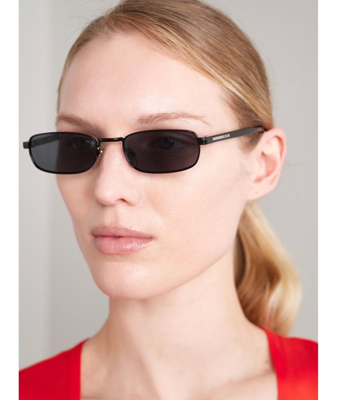 PRADA Черные металлические солнцезащитные очки, фото 4