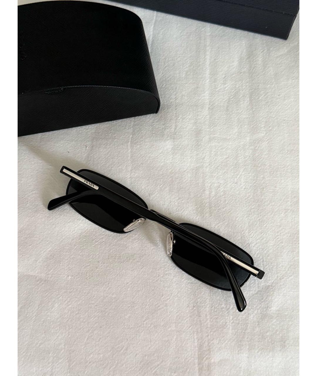 PRADA Черные металлические солнцезащитные очки, фото 7
