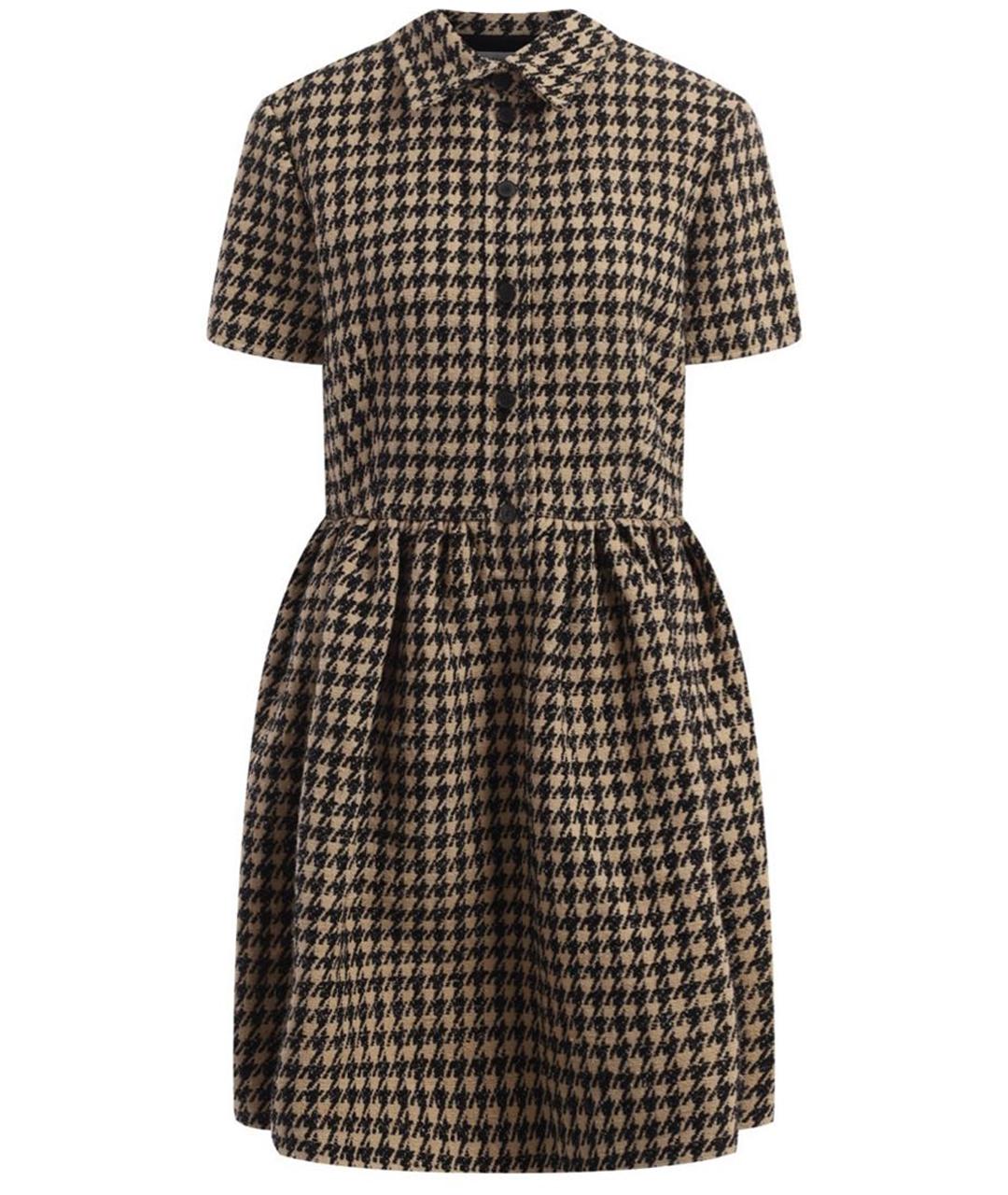 CHRISTIAN DIOR Коричневое повседневное платье, фото 1