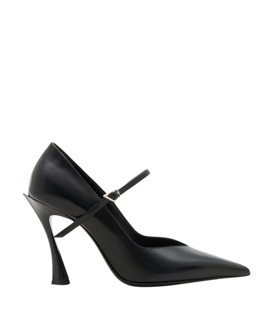 MUGLER Черные кожаные туфли, фото 1