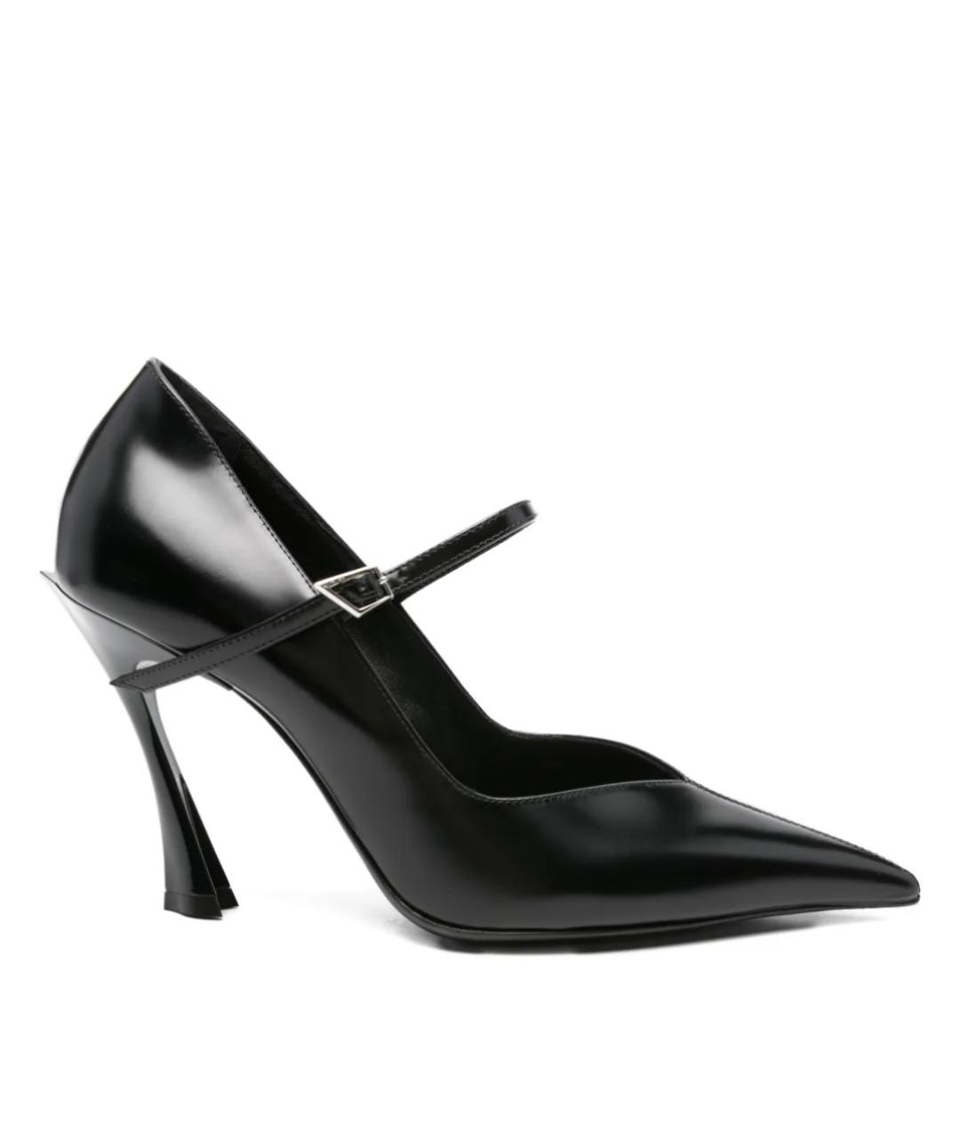 MUGLER Черные кожаные туфли, фото 9
