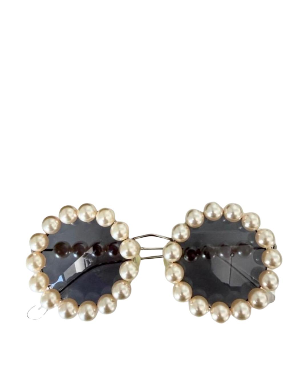 CHANEL Белые металлические солнцезащитные очки, фото 2