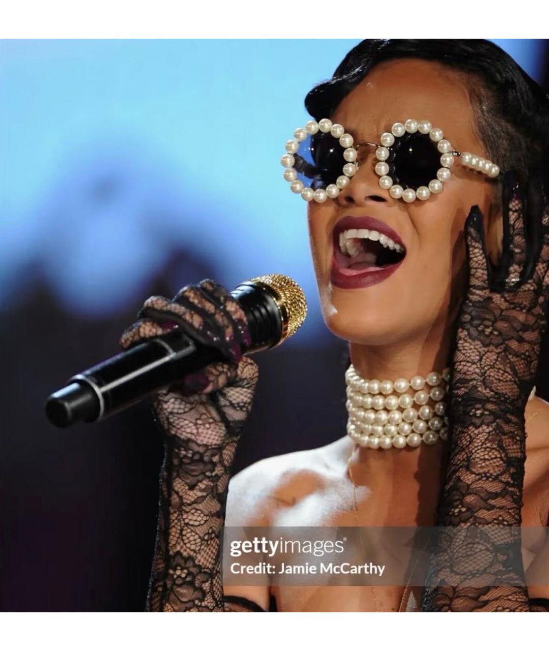 CHANEL Белые металлические солнцезащитные очки, фото 5