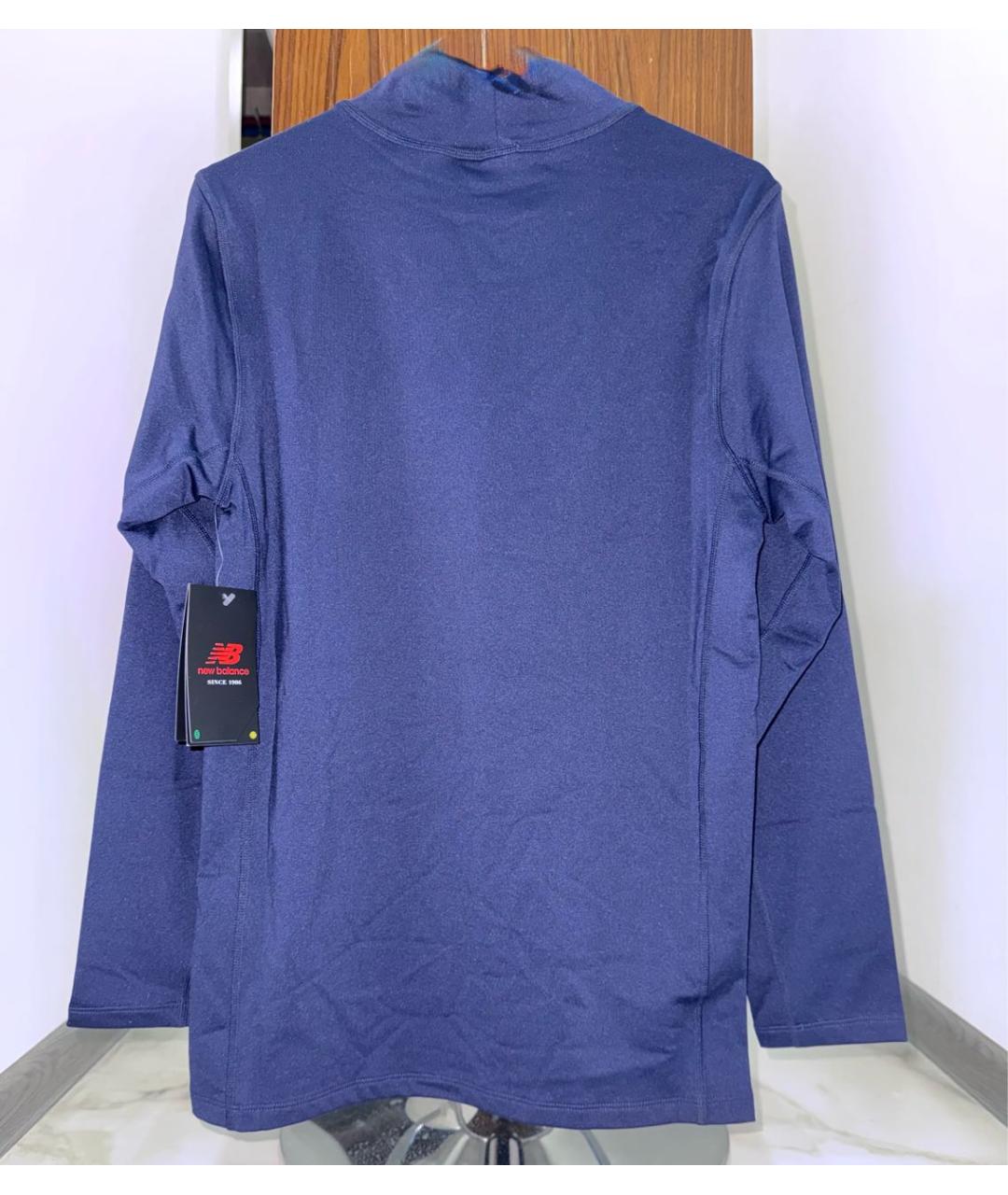 NEW BALANCE Темно-синяя полиэстеровая водолазка, фото 2