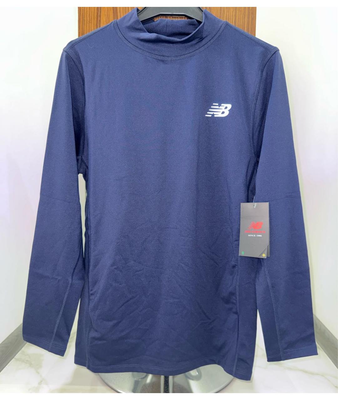 NEW BALANCE Темно-синяя полиэстеровая водолазка, фото 3