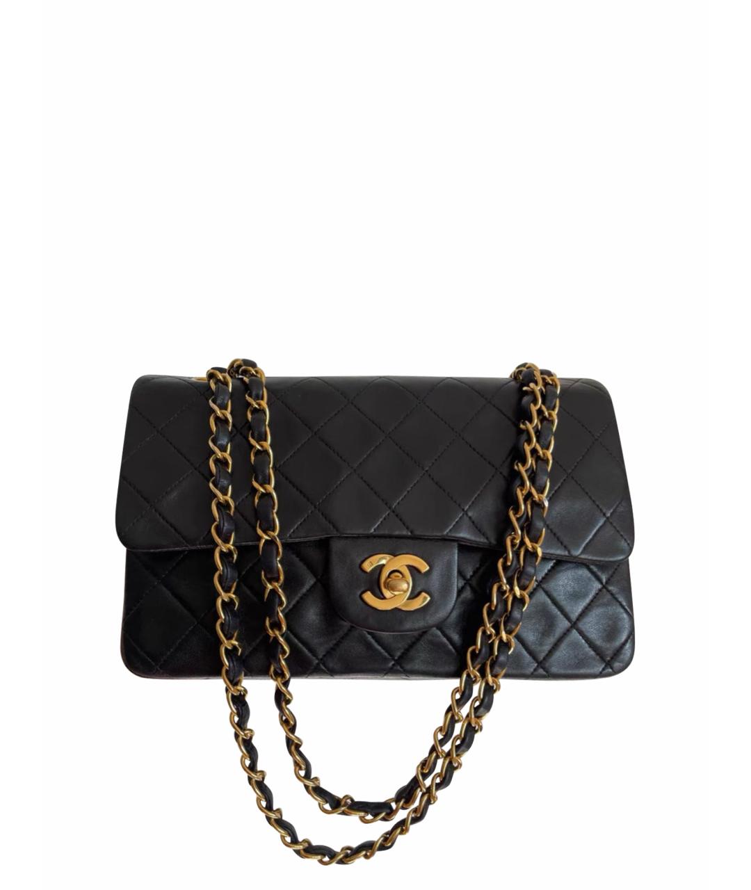 CHANEL Черная кожаная сумка через плечо, фото 7