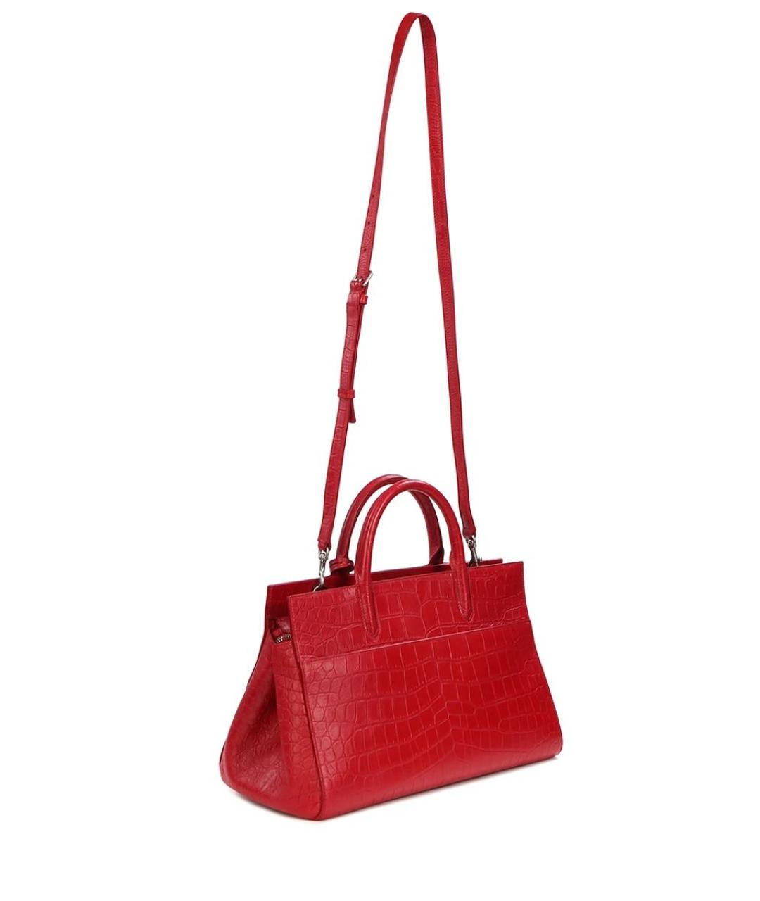 SAINT LAURENT Красная кожаная сумка через плечо, фото 1