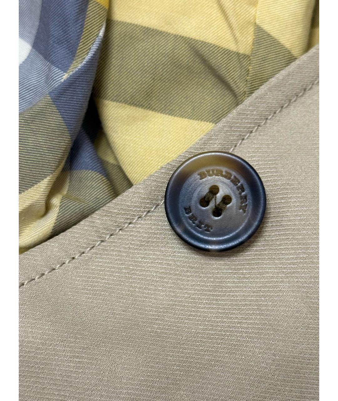 BURBERRY Бежевый хлопковый жакет/пиджак, фото 5