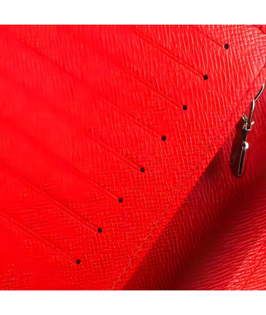 LOUIS VUITTON Красный кожаный кошелек, фото 4