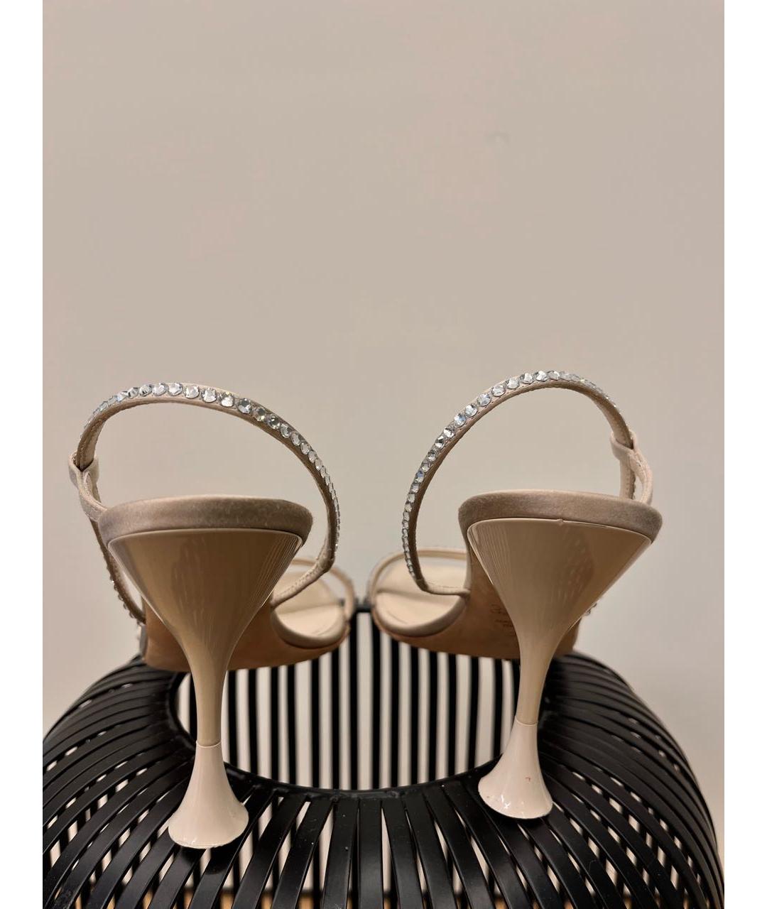 3JUIN Бежевые кожаные босоножки, фото 5