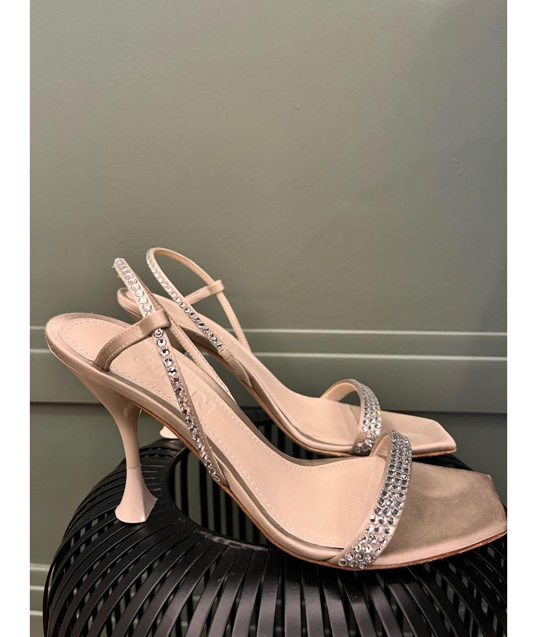 3JUIN Бежевые кожаные босоножки, фото 6