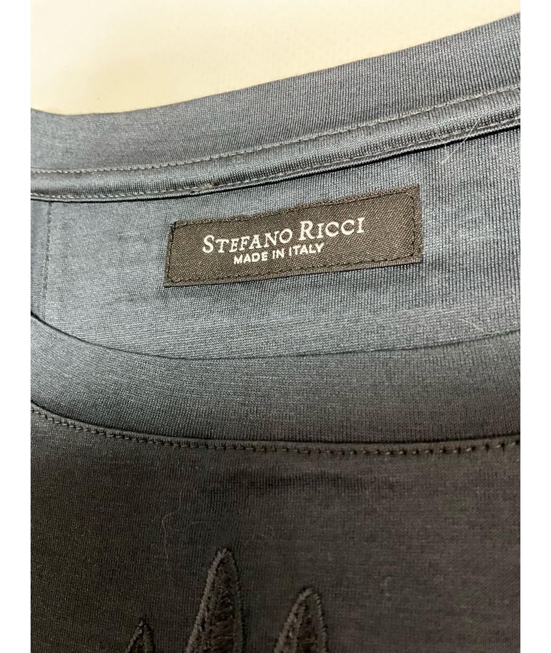 STEFANO RICCI Серая хлопковая футболка, фото 3